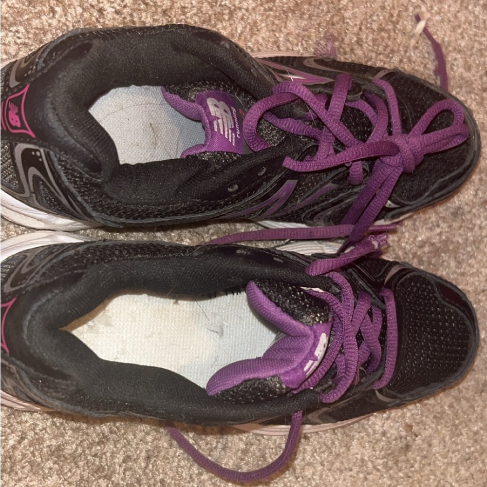 New Balance Black and Purple Athletic Shoes